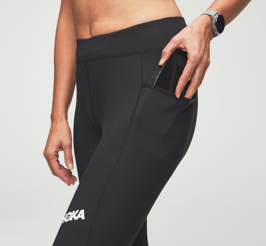 Pantalon Hoka One One Performance Crop Tight Femme - Noir - JXT-372054